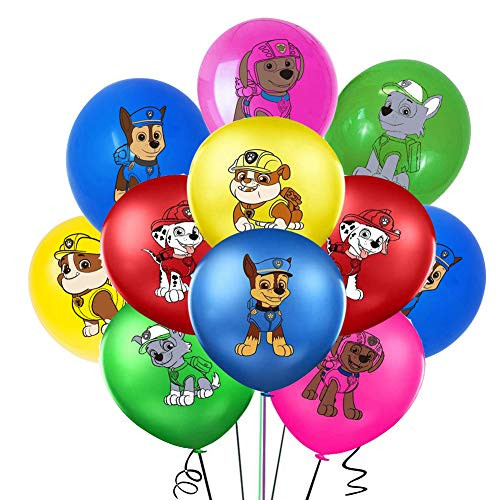 MEMOVAN Paw Dog Patrol Balloons- 30pcs 12'' Paw Patrol Latex Balloons, Chase Rubble Marshall Rocky Zuma Paw Patrol Balloons Party Decoration for Kids Birthday Baby Shower Paw Theme Party Supplies