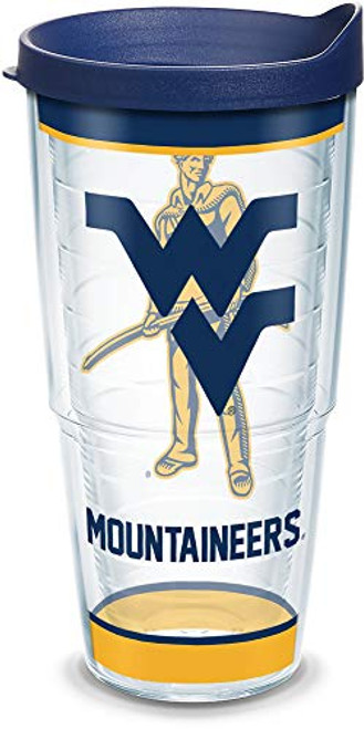 Tervis West Virginia Mountaineers Tradition Insulated Tumbler with Wrap and Navy Blue Lid, 24oz, Clear Tervis West Virginia Mountaineers Tradition Insulated Tumbler with Wrap and Navy Blue Lid, 24oz, Clear