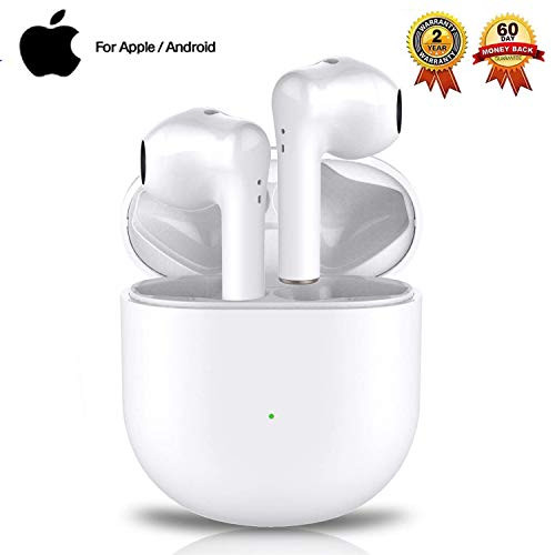 Wireless Earbuds Bluetooth 5.0 Headphones in-Ear Noise Canceling Fast Charging Earbuds Built-in Dual Mic 3D Stereo Earbuds with Deep Bass Wireless Earbuds for iPhone/Android Earbuds Apple Airpods
