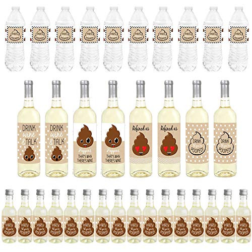 Big Dot of Happiness Party 'Til You're Pooped Mini Wine ...