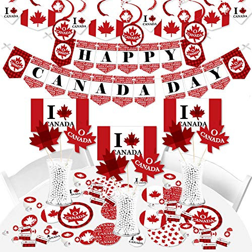 Big Dot of Happiness Canada Day - Canadian Party Supplies - Banner Decoration Kit - Fundle Bundle