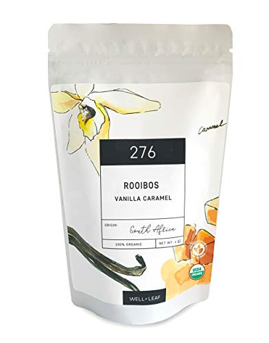 WellLeaf Tea Loose Leaf Rooibos Vanilla Caramel Long Cut Tea Caffeine Free South African RED TEA 8 oz