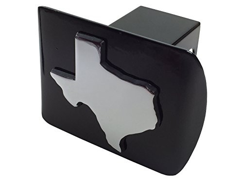 State of Texas METAL chrome emblem on black METAL Hitch Cover State of Texas METAL chrome emblem on black METAL Hitch Cover