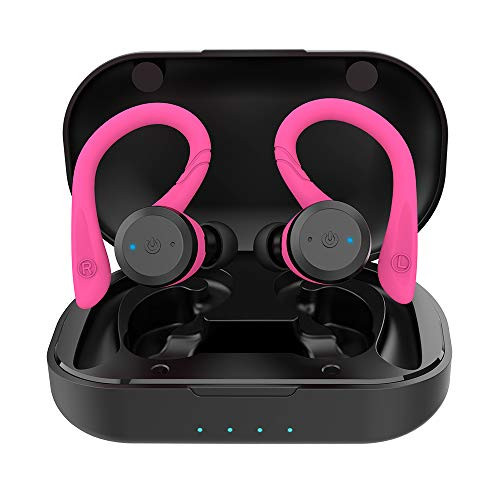 APEKX Bluetooth Headphones True Wireless Earbuds with Charging Case IPX7 Waterproof TWS Stereo Sound Earphones Built-in Mic in-Ear Headsets Deep Bass for Sport Running Pink APEKX Bluetooth Headphones True Wireless Earbuds with Charging Case IPX7 Waterproof TWS Stereo Sound Earphones Built-in Mic in-Ear Headsets Deep Bass for Sport Running Pink
