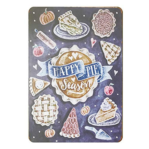 XUNXINYOUBI New Vintage Metal Tin Sign Happy Pie Season Retro Garage Yard Home Cafe Bar Club Hotel Wall Decoration Stickers Signs 12X8 Inch XUNXINYOUBI New Vintage Metal Tin Sign Happy Pie Season Retro Garage Yard Home Cafe Bar Club Hotel Wall Decoration Stickers Signs 12X8 Inch