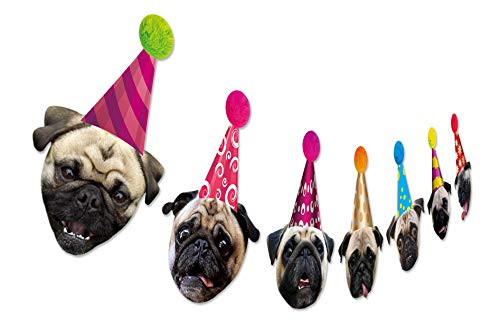 Pug Birthday Garland, Pug Dog Birthday Banner, Pug Bday Party Decoration for Pug Lovers Pug Birthday Garland, Pug Dog Birthday Banner, Pug Bday Party Decoration for Pug Lovers