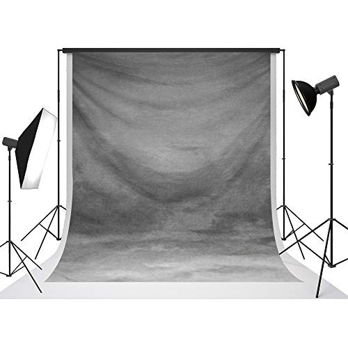 UrcTepics 5x7ft Microfiber Gray Backdrop for Photography Headshot Backdrop Painted Canvas Backdrop for Photographers