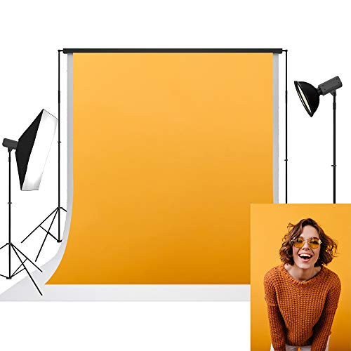 UrcTepics 5x7ft Microfiber Pure Orange Backdrop for Portrait Photography Solid Color Photography Background Studio Prop