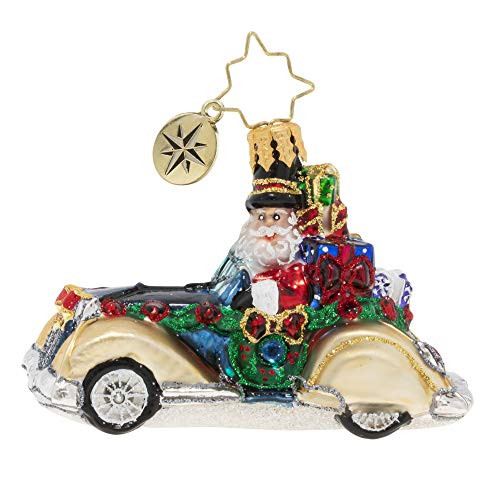Christopher Radko Hand-Crafted European Glass Christmas Ornament, Retro Roadster Gem