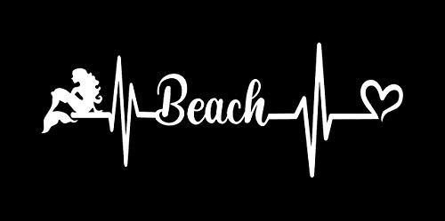Makarios LLC Beach Heartbeat MKR Decal Vinyl Sticker |Cars Trucks Vans Walls Laptop|White|7.5 x 2.9 in|MKR1112 Makarios LLC Beach Heartbeat MKR Decal Vinyl Sticker |Cars Trucks Vans Walls Laptop|White|7.5 x 2.9 in|MKR1112
