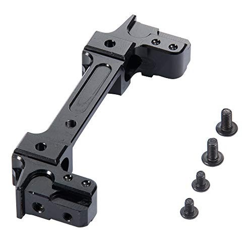 MOHERO Aluminum Alloy Front Bumper Mount Servo Stand CNC for AXIAL SCX10 II 90046 1/10 RC Crawler Car (Front Bumper Mount, Black)
