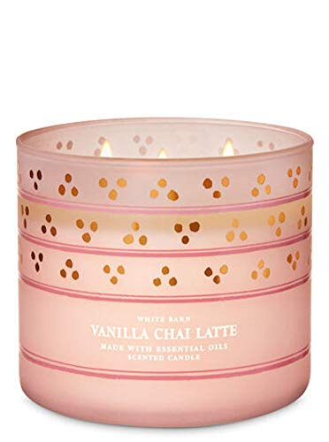 White Barn Bath & Body Works Vanilla CHAI Latte 14.5 Oz 3 Wick Candle