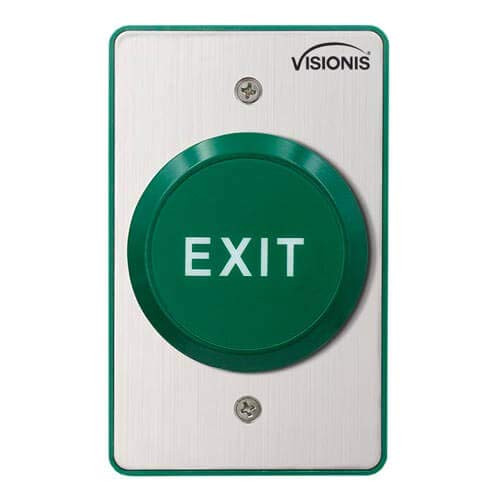 Visionis VIS-7035  Indoor Big Round Green Handicap Request To Push To Exit Button For Door Access Control With NC COM And NO Outputs