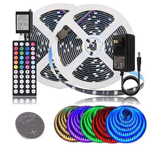 BIHRTC LED Strip Lights 32.8ft RGB LED Light Strip SMD 5050 LED Tape Lights Color Changing LED Strip Lights with Remote UL Power Adapter for Bedroom Home Lighting Kitchen Flexible Strip Lights BIHRTC LED Strip Lights 32.8ft RGB LED Light Strip SMD 5050 LED Tape Lights Color Changing LED Strip Lights with Remote UL Power Adapter for Bedroom Home Lighting Kitchen Flexible Strip Lights