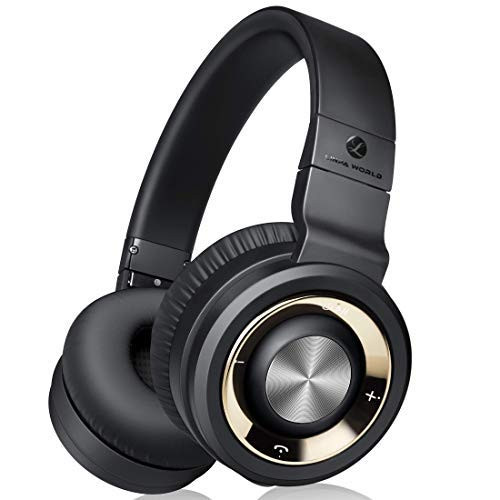 LINPA World Bluetooth Headphones Over Ear 5.0 with Graphene Driver Hi-Fi Stereo 30H Long Battery Built-in Mic CVC8.0 Noise Cancelling Bluetooth Headsets Comfort and Foldable for Cell Phone/PC/TV