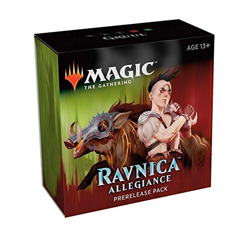 Magic The Gathering: Ravnica Allegiance Prerelease Pack Gruul (Pre-Pelease Promo + 6 Boosters + d20 Spindown Counter) Kit