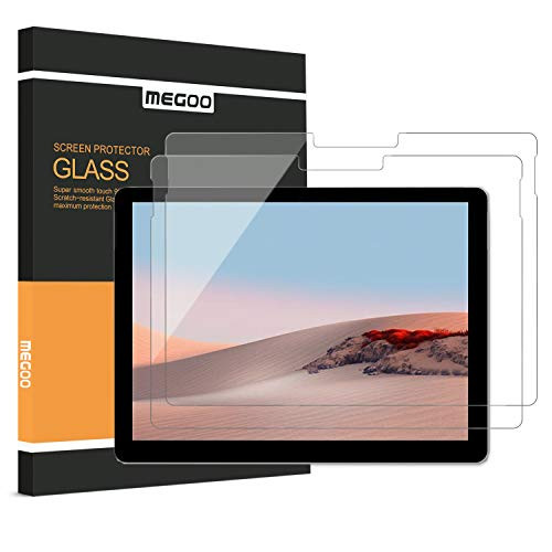 [2 Pack] MEGOO Screen Protector for Surface Go 1/2 (10.5 Inch), Tempered Glass/Easy Installation/High Sensitive/Full Protection, Designed for Microsoft Surface Go Gen 1 (2018) & Gen 2 (2020)