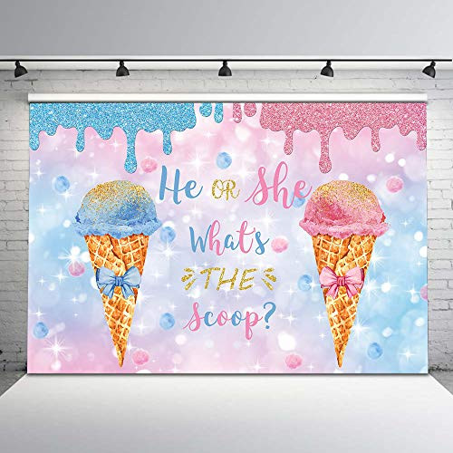 Avezano Ice Cream Gender Reveal Party Backdrop Pink or Blue Ice Cream Bow What's The Scoop Background 7x5ft Pink Blue Slime Bokeh Backdrops for Gender Reveal Party Supplies Avezano Ice Cream Gender Reveal Party Backdrop Pink or Blue Ice Cream Bow What's The Scoop Background 7x5ft Pink Blue Slime Bokeh Backdrops for Gender Reveal Party Supplies