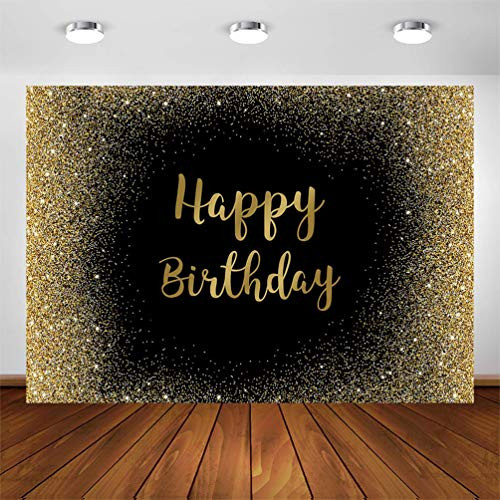 COMOPHOTO Golden Glitter Spots Dot Backdrop for Birthday Party Photobooth Background 7x5ft Happy Birthday Banner Decoration Vintage Abstract Glitter Black Gold Sparkle Photography Backdrops COMOPHOTO Golden Glitter Spots Dot Backdrop for Birthday Party Photobooth Background 7x5ft Happy Birthday Banner Decoration Vintage Abstract Glitter Black Gold Sparkle Photography Backdrops