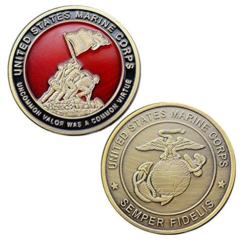 Marine Corps League Challenge Coin - USMC Military Coin - Iwo Jima Semper Fi Commemorative Coin