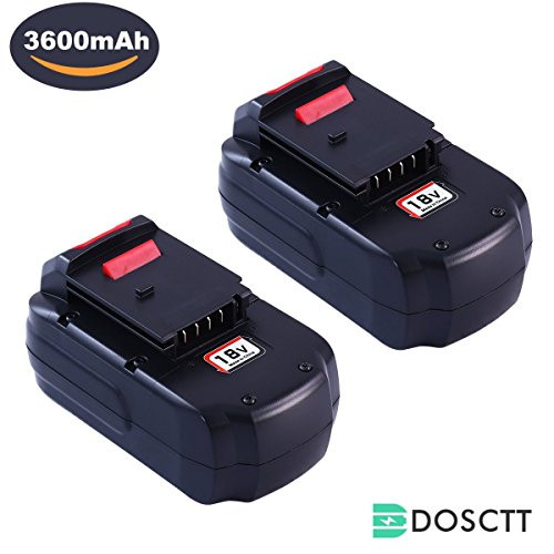 3.6Ah Ni-Mh PC18B Battery for Porter Cable 18V Battery PCC489N PC18B PC18BLEX PCMVC PCXMVC Cordless Tools Drill Batteries 2 Pack
