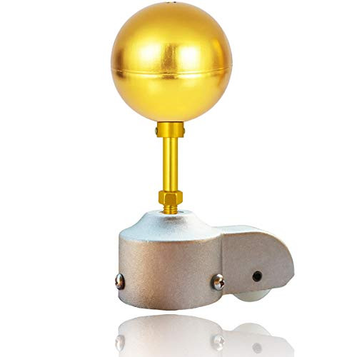 EKEV Flagpole Truck Pulley and Gold Anodized Top Ball Ornament Topper Set - Fit for Most Standard US Flag Poles (2" Truck & 3" Gold Ball)