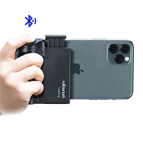 ULANZI CapGrip Smartphone Camera Shutter Remote Handle Grip with Detachable Wireless Remote Control for iPhone Samsung Google OnePlus Phones Video/Photo Shooting
