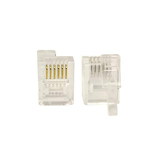 100PCS RJ12 6P6C Left Latch Side RJ12 Lego Connector Plug