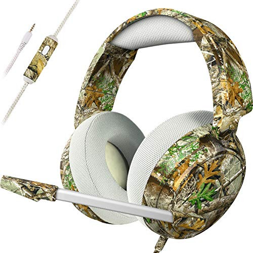 ECOOPRO Gaming Headsets PS4 Headset for Xbox One PS4 PC, Pro 50mm Driver & Stereo Surround Sound, Updated Noise Cancelling Mic Headphones for PS4, Xbox One S, PC, Nintendo Switch Mac, Laptop (A)