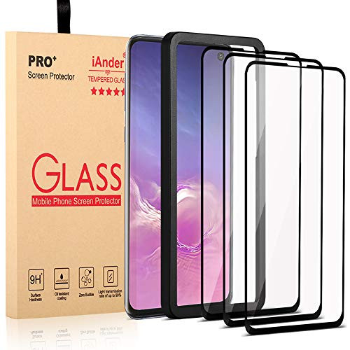 iAnder [3-Pack] Screen Protector for Galaxy S10e with [Easy Installation Frame] Tempered Glass Screen Protector for Galaxy S10e (Not for Galaxy S10/S10 Plus)