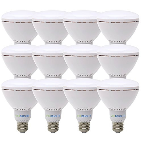 65 Watt Replacement BR30, LED Light Bulb, 12 pack, Cool White, Dimmable E26 Edison Base, 90+ CRI