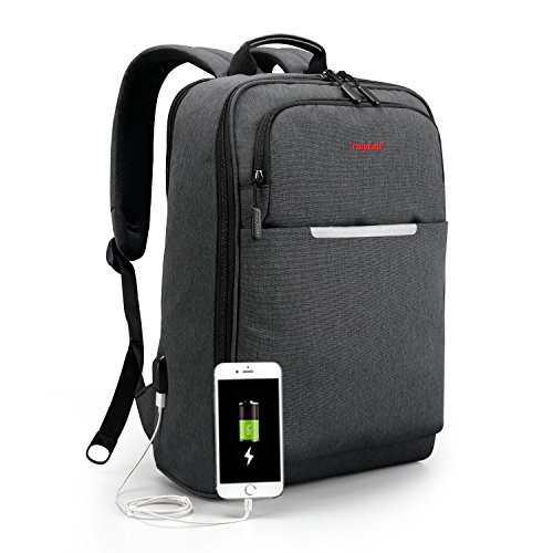 KUPRINE Travel Backpack, Lightweight Business Laptop Backpack with USB Charging Port, Water Resistant Computer Backpack for Men & Women, College Students Backpacks fit 15.6 Inch Laptops
