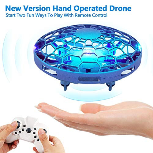 Hand Operated Drone for Kids, Mini Flying Toys Drone with Remote Control,Hands Free Drones Flying Ball Toys for Boys and Girls, Beginner UFO Hand Drone Sensor Infrared Helicopter