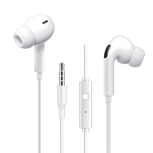 in-Ear Earbuds with Mic and Remote, Wired 3.5mm Bass Earphones Earbud Headphones