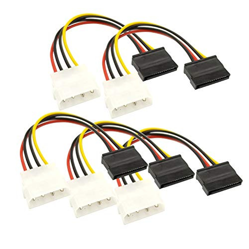 SATA to Molex AYECEHI SATA Power Cable [5-Pack] 4 Pin Molex to SATA Power Cable Adapter - 7 Inch