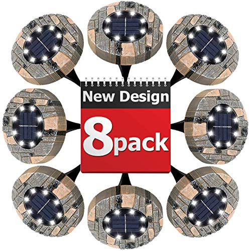 Solar Ground Lights, 8 LED Solar Garden Lights Outdoor Waterproof Solar Powered Pathway Lights Solar Disk Lights Solar Landscape Lights for Pathway Yard Walkway Patio Lawn Path Lighting Lights - White Solar Ground Lights, 8 LED Solar Garden Lights Outdoor Waterproof Solar Powered Pathway Lights Solar Disk Lights Solar Landscape Lights for Pathway Yard Walkway Patio Lawn Path Lighting Lights - White
