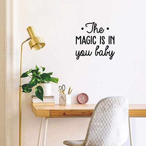 Vinyl Wall Art Decal - The Magic is in You Baby - 22" x 23" - Trendy Motivational Good Vibes Cute Quote Sticker for Home Bedroom Kids Room Playroom Nursery Daycare School Classroom Decor (Black) Vinyl Wall Art Decal - The Magic is in You Baby - 22" x 23" - Trendy Motivational Good Vibes Cute Quote Sticker for Home Bedroom Kids Room Playroom Nursery Daycare School Classroom Decor (Black)