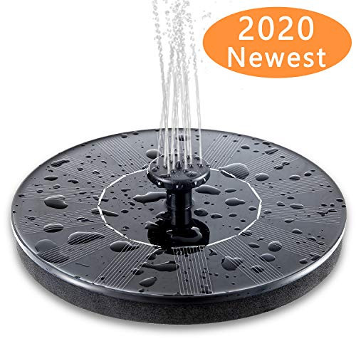 Mademax Solar Bird Bath Fountain Pump, Upgrade 1.4W Solar Fountain with 4 Nozzle, Free Standing Floating Solar Powered Water Fountain Pump for Bird Bath, Garden, Pond, Pool, Outdoor