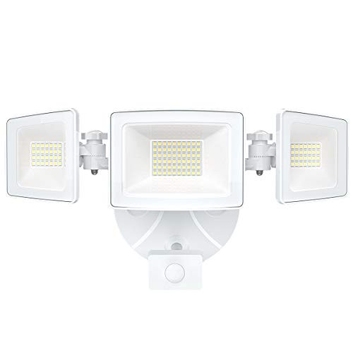 Onforu LED Flood Light Motion Sensor Outdoor 50W, 5000lm LED Security Light with Three Head, IP65 Waterproof LED Exterior Floodlight, 5000k Wall Light for Entryways Stairs Yard Garage, White Onforu LED Flood Light Motion Sensor Outdoor 50W, 5000lm LED Security Light with Three Head, IP65 Waterproof LED Exterior Floodlight, 5000k Wall Light for Entryways Stairs Yard Garage, White
