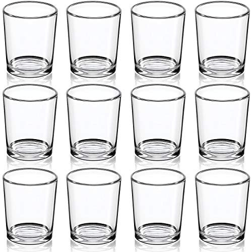 DARJEN Votive Candle Holders Set of 12 - Glass Votives Holder - Clear Tealight Candle Holder Bulk for Table Centerpieces & Wedding Decor