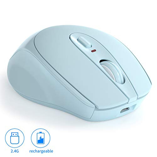 Wireless Mouse?Ergonomic Wireless Portable Mobile Mouse ?2.4G Noiseless Mouse with USB Nano Receiver ?Rechargeable Wireless Mouse for Laptop,PC,Computer,Notebook (Blue) Wireless Mouse?Ergonomic Wireless Portable Mobile Mouse ?2.4G Noiseless Mouse with USB Nano Receiver ?Rechargeable Wireless Mouse for Laptop,PC,Computer,Notebook (Blue)