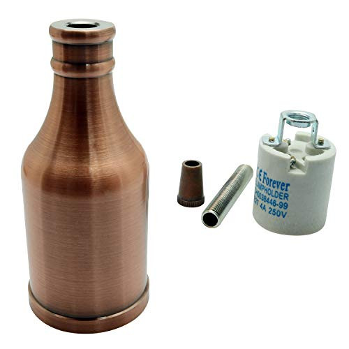 Longdex Vintage E26 E27 Lamp Socket Bottle Shape Bronze E26 E27 Retro Pendant Light Holder Adaptor