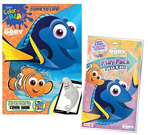 Disney "Finding Dory" Jumbo Color & Play Activity Pack! Includes Dory Coloring Book Plus Bonus Activity Play Pack!