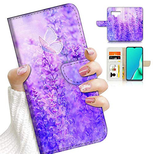 for Samsung Note 9, Galaxy Note 9, Designed Flip Wallet Phone Case Cover, A23193 Purple Lavender 23193