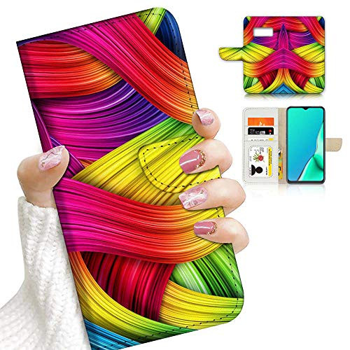 for Samsung S7, Galaxy S7, Designed Flip Wallet Phone Case Cover, A23214 Abstract Rainbow 23214