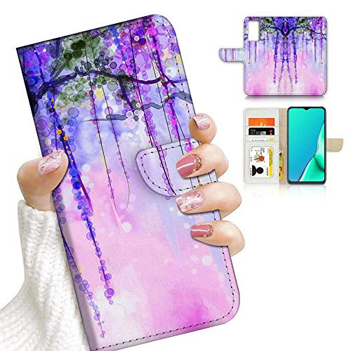 for Samsung S20+, S20 Plus 5G, Designed Flip Wallet Phone Case Cover, A22016 Purple Flower
