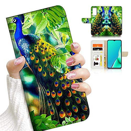 for Samsung A51, 4G Only, Designed Flip Wallet Phone Case Cover, A4112 Peacock