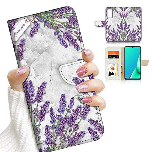 for Samsung A71, 4G Only, Designed Flip Wallet Phone Case Cover, A21946 Lavender Marble