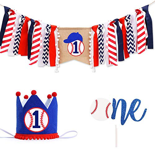 1st Birthday Decoration High Chair One Banner, Handmade Baseball First Birthday Party Supplies Burlap Highchair Banner and One Cake Topper One Hat,1st Birthday Banner For Baby Shower 1st Birthday Decoration High Chair One Banner, Handmade Baseball First Birthday Party Supplies Burlap Highchair Banner and One Cake Topper One Hat,1st Birthday Banner For Baby Shower