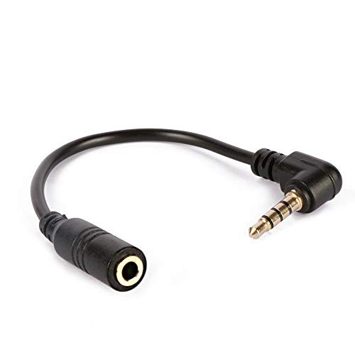 3.5mm Microphone TRS to TRRS Transfer Adapter, Adapter Cable for iPhone and Android Smartphone Tablets Camera and Microphone